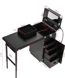 Professional Cosmetic Trolley Bag with Table and Drawers